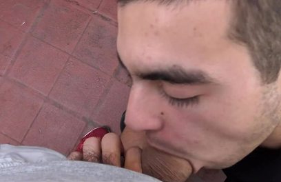 Straight Latino Virgin Spitroasted by Uncut Cocks