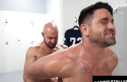 Hairy Rugby Player Plowed in Lockeroom - Beau Butler, Tarzan Top