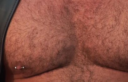 Solo Leather Bear Wanking Hard Cock till Cum